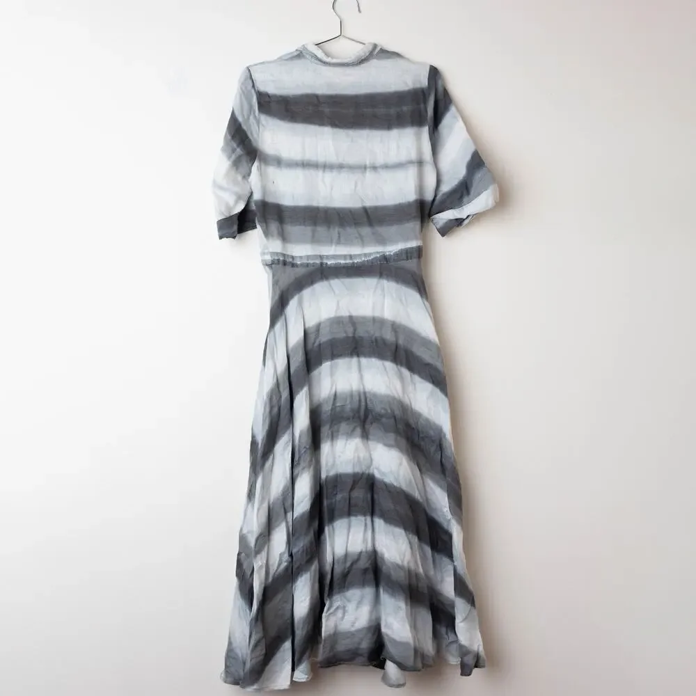 Officine Générale Nadia Grey Striped Dress - Size M